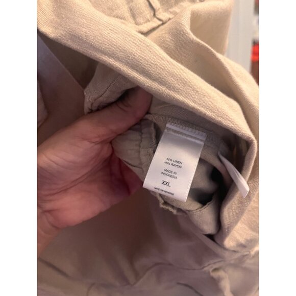 New York and Company  Nwt Sleeveless Collared Linene Jumpsuit With Waist Tie sz - Picture 9 of 11